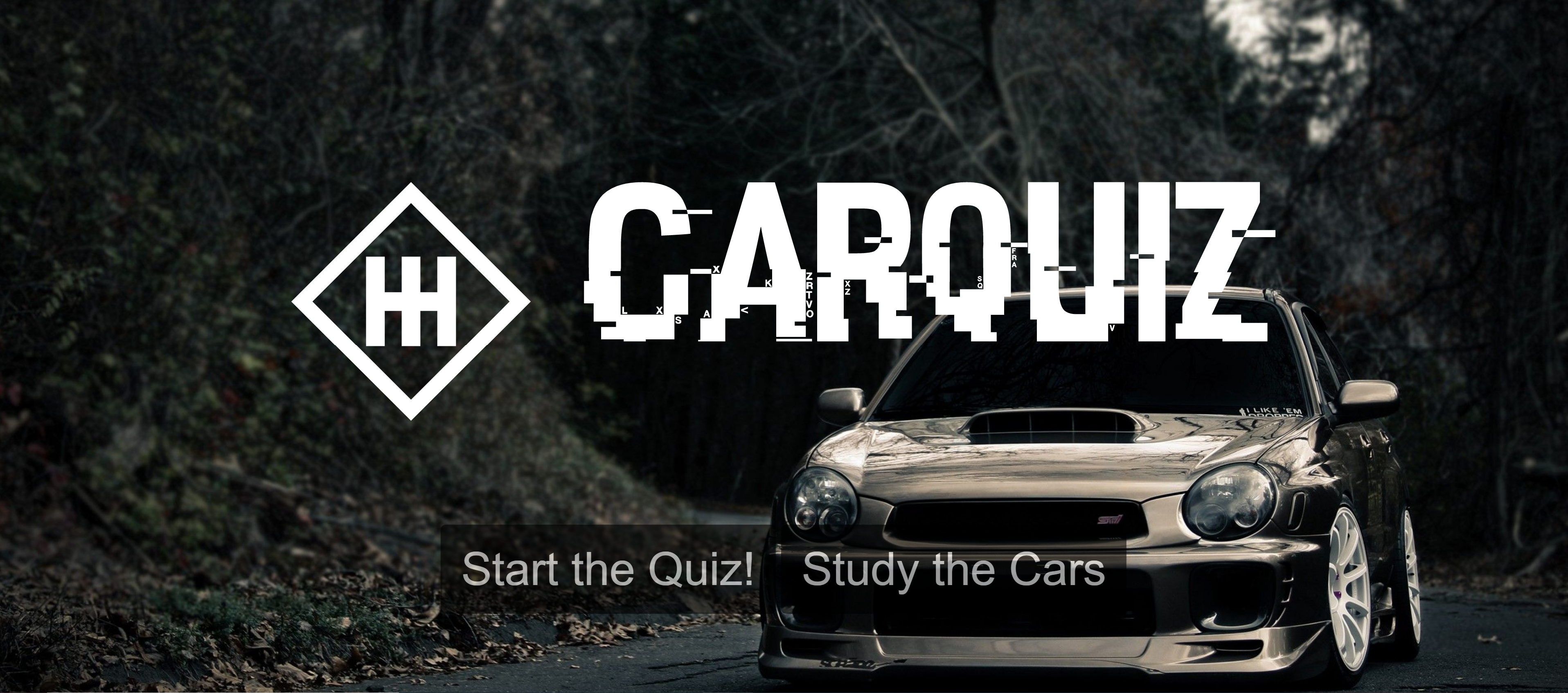 car trivia website landing page
